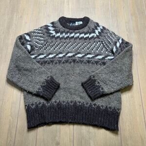 Vintage Eskimo Eskimo Knitwear Wool Sweater Made England Nordic Mens Medium